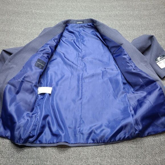 Nautica Suit Jacket Boys 16 Regular Norwegian Blue 2 Button Stretch Lined Dress - Picture 6 of 11
